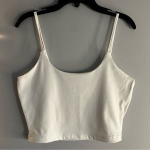 White cropped tank top